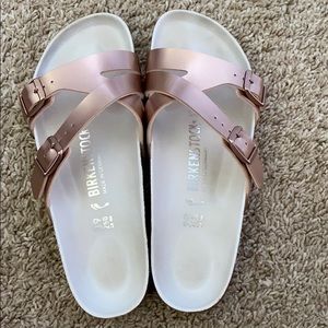 Birkenstock Yao Electric Metal Copper L8–Like new!